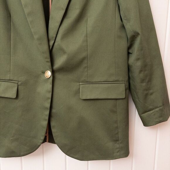 J. Crew Alfie Blazer in Chino Utility Green Size 10 Petite - Picture 5 of 11